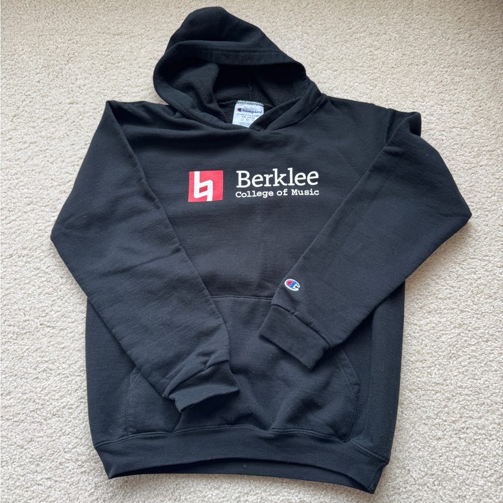 Champion Black Berklee Logo Hoodie Sweatshirt
